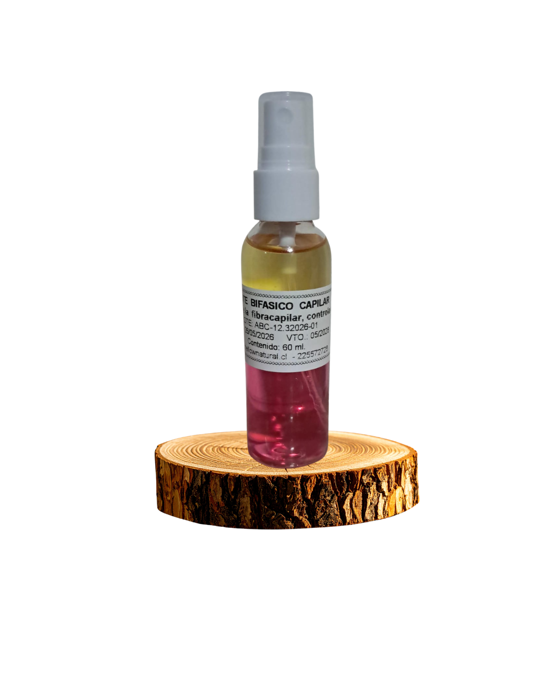 Aceite Bifasico Capilar Reparador de la fribra capilar, controla el frizz 60ML